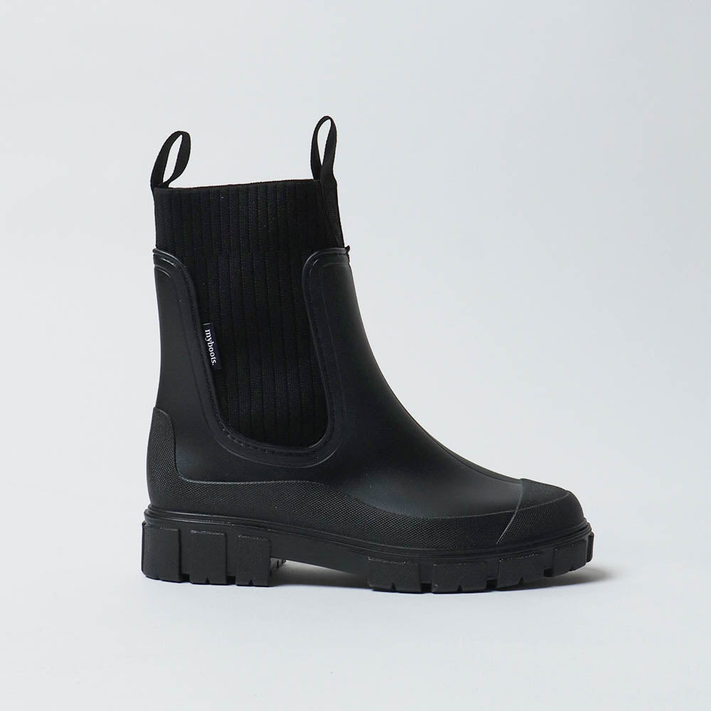 The Cherry Drop rain boot in Black Cherry