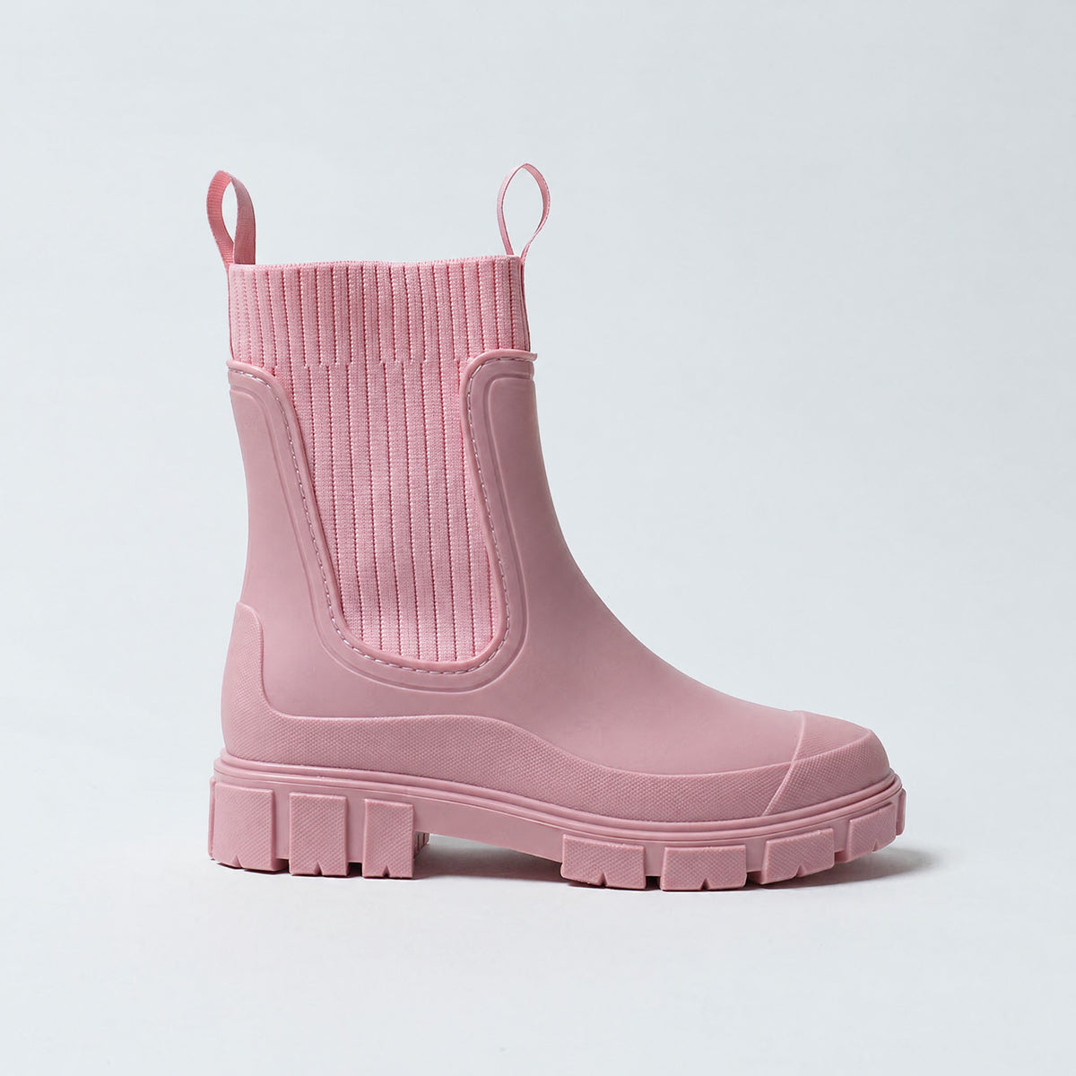 The Cherry Drop rain boot in Blossom, side view